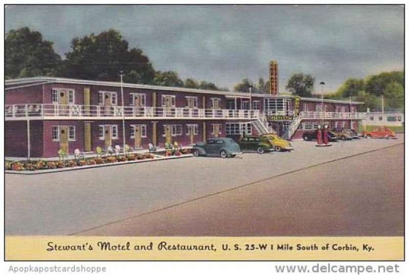 Kentucky Corbin Stewart's Motel &  Restaurant 1948