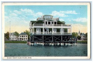 1909 Biloxi Yacht Club Bridge River Biloxi Mississippi Vintage Antique Postcard