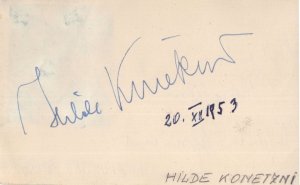 Hilde Konetzni Lieselotte Schreiner Opera 2x Hand Signed Autograph s