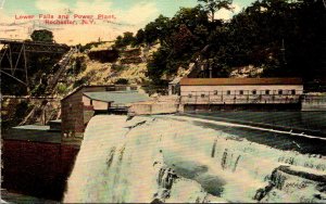 New York Rochester Lower Falls and Power Plant 1915