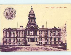 Unused Divided-Back STATE CAPITOL BUILDING Cheyenne Wyoming WY HM5954