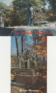 (2 cards) Warren and Woolson Memorials - Gettysburg PA, Pennsylvania