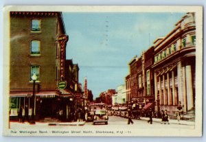 1946 Sherbrooke Quebec Canada Postcard Rue Wellington Nord Street North Building