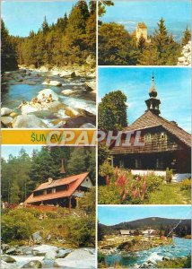 Old Postcard Reka Sumava Vydra Turnerova Chata Hrad Kasperk Klostermanova Ryc...