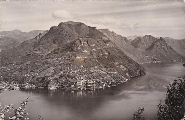 Switzerland Lago du Lugano e Monte Bre 1952 Photo