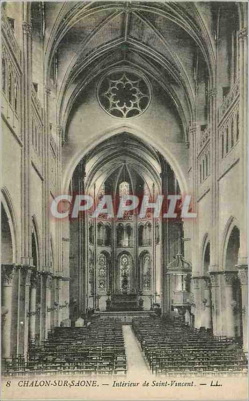 CPA Chalon sur Saone Interieur de Saint Vincent 