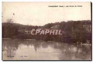 Francport - The Banks of the & # 39Aisne - Old Postcard