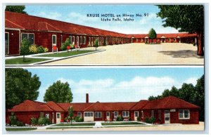 c1940s Kruse Motel Exterior Roadside Idaho Falls Idaho ID Unposted Tree Postcard