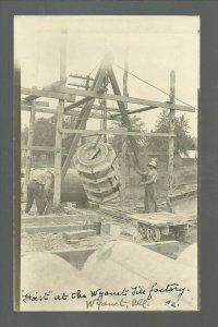 Wyanet ILLINOIS RP c1910 HOIST at TILE FACTORY Workers nr Princeton Sheffield