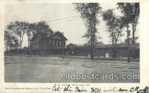 RR Depot, Rutland, VT, Vermont, USA Train Railroad Station Depot 1906 light w...