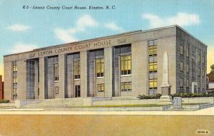 Kinston North Carolina Lenoir Court House Street View Antique Postcard K14158
