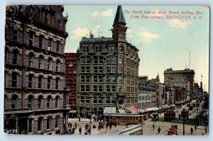 Rochester New York NY Postcard The North Side Of  Main Street Looking East 1910