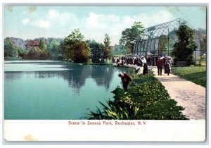 c1905 Scene View Seneca Park Lake Rochester New York NY Antique Vintage Postcard