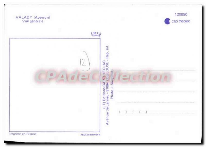 Postcard Old Valady Aveyron General view