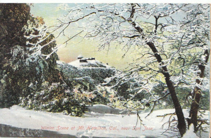 America Postcard - Winter Scene at Mount Hamilton - California - Ref 5282A