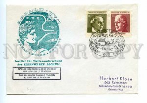 494691 GERMANY 1972 year Apollo 17 Bochum special cancellation SPACE COVER