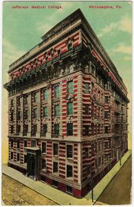 1910 Philadelphia PA Jefferson Medical College Building RARE Antique DB Postcard