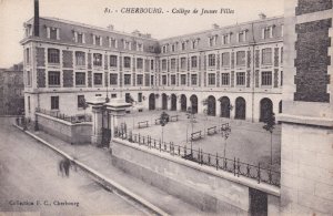 Cherbourg College De Jeunes Filles Antique French Postcard