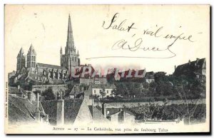Old Postcard Autun La Cathedrale Vue Prize Du Faubourg Talus