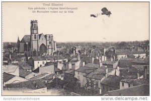 France Toul Vue generale L'Eglise Saint Gengoult Un Monoplan volant sur ...