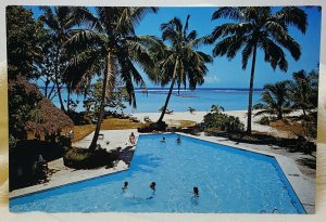 Rarotongan Hotel Swimming Pool Rarotonga Cook Islands Vintage Postcard