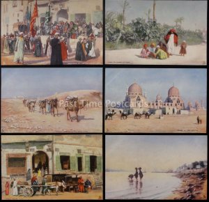 Raphael Tuck Set of 6 PICTURESQUE EGYPT c1905 Series 7204