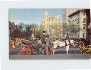 Postcard Carriages On 59th Street, New York City, New York