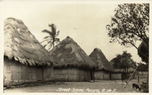 PC PANAMA, STREET SCENE, PACORA, Vintage REAL PHOTO Postcard (b47288)