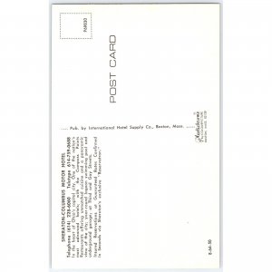 Postcard Sheraton-Columbus Motor Hotel Ohio Architecture