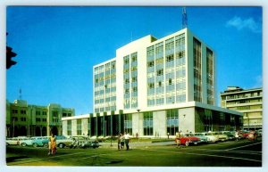 SAN JOSE, COSTA RICA ~ Building of BANCO CENTRAL Bank 1950s-60s Cars  Postcard