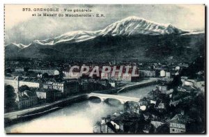 Grenoble Old Postcard General view and the steep Moucherotte