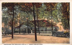 Arrowhead Inn, Saratoga Lake, N.Y., Early Postcard, Used in 1920