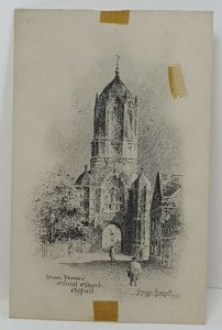 Tom Tower Christ Church Oxford Vintage Postcard