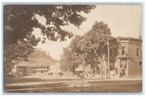 c1910's Main Street West Stores Cattaraugus Little Valley NY RPPC Photo Postcard 