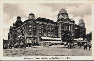 Hungary Budapest Szent Gellert Gyogyfurdo es Szallo Vintage Postcard C112