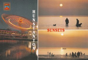 Hunstanton Sunset Over Paraglider Fair Ride Norfolk Postcard