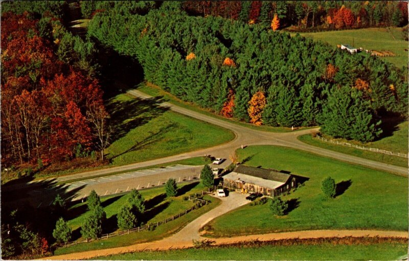 Northwest Trading Post Blue Ridge Parkway Glendale Springs Aerial View Postcard