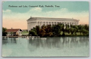 Parthenon And Lake Centennial Park Nashville TN Tennessee Postcard B42