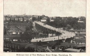 New Mulberry Street Bridge Harrisburg Pennsylvania Vintage Postcard 1900's
