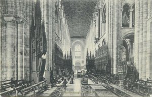 Postcard UK England Peterborough cathedral, Northamptonshire Triforium of Nave