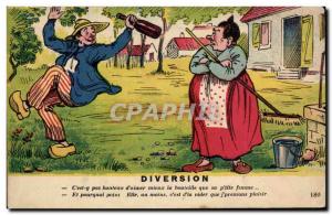 Old Postcard Fantasy Humor Diversion