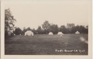 CANADA Real Photo RPPC c1920-30s PORT BOLSTER Ontario Tents Kids