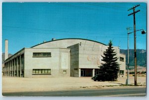 Butte Montana MT Postcard Civic Cultural Center Exterior Street Scene Vintage