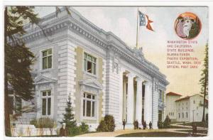 Washington State Building Alaska Yukon Pacific Exposition Seattle WA postcard