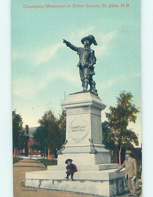 Divided-back MONUMENT SCENE St. John New Brunswick NB AE7894