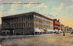 Corner Main And Jackson Streets View - Jackson, Michigan MI