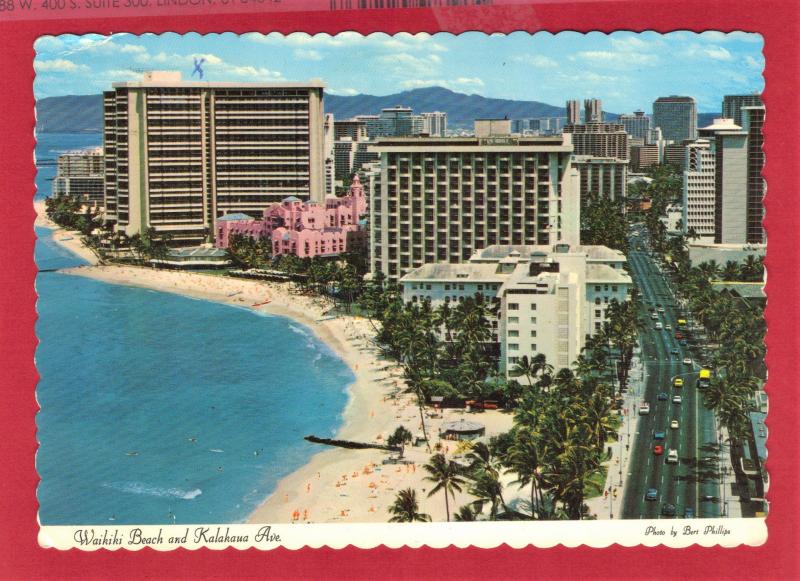 BIRDS EYE VIEW WAIKIKI BEACH USED 1974 4X8