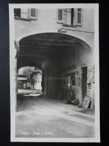 Switzerland: PONTE-TRESA I PORTICI LAGO DI LUGANO - Old Real Photograph Postcard