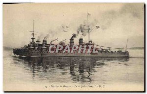 Old Postcard Boat Jules Ferry