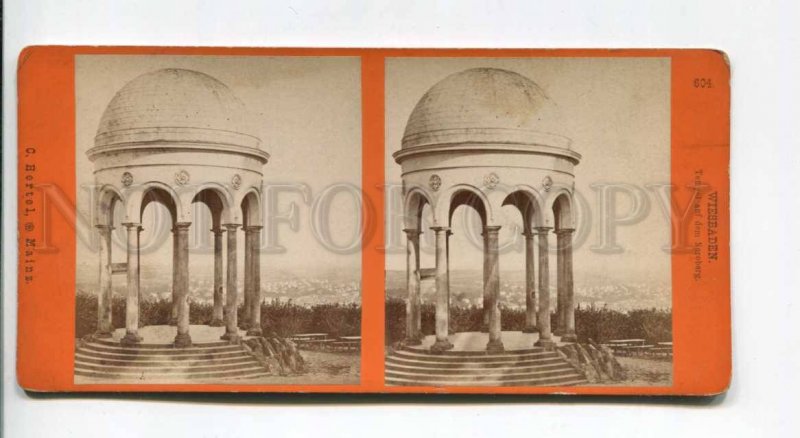 294404 GERMANY WIESBADEN Tempel auf dem Neroberg Hertel Mainz STEREO PHOTO